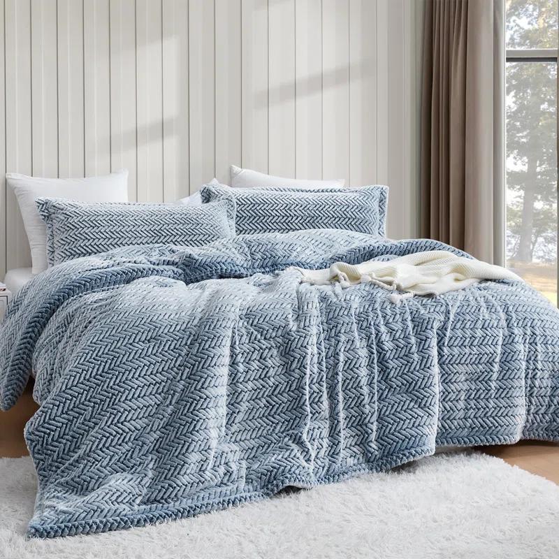 Coma Inducer Peak Of Cozy Baffle Box Stitch Chevron / Zig Zag Comforter Set