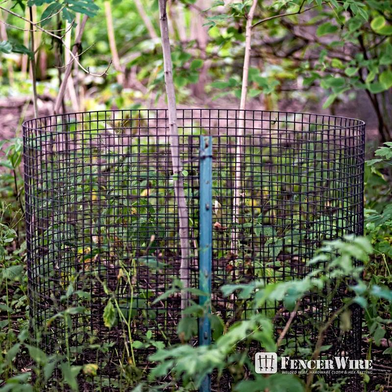 Fencer Wire 19 Gauge Black Vinyl Coated Hardware Cloth, Welded Wire Fence Rolls, Mesh 1/2" X 1/2"