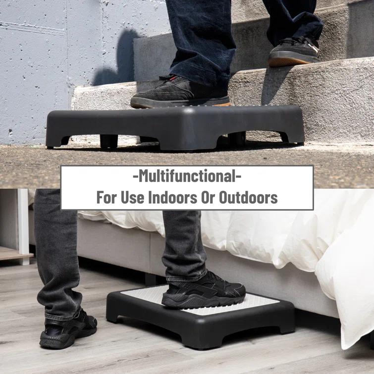 Mind Reader Mind Reader Platform Booster Step, Step Stool for Seniors, Indoor Outdoor, Riser, 15.75"L x 19.5"W x 3.75"H