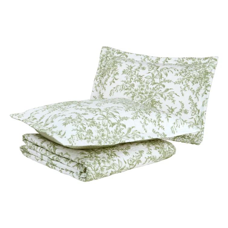 Laura Ashley Laura Ashley Bedford Cotton Reversible Quilt Set