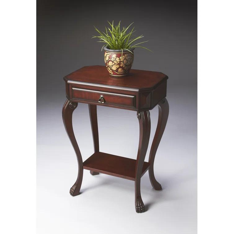 Silver Satin Wood and Metal Console Table with Storage