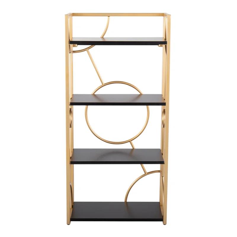 Everly Quinn Constellation Contemporary Bookcase In Metal And Wood By Lumisource
