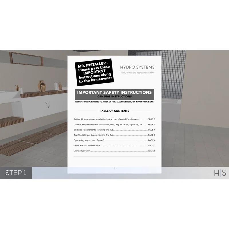 Hydro Systems Sydney 60'' x 34'' Alcove / Tile In Air Acrylic Bathtub SYD6034ATA-WHI-LH-WOV.WHI