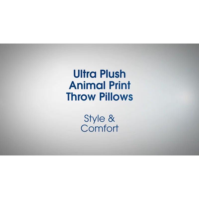 Cheer Collection Animal Print Faux Fur Throw Pillow (Set of 2)