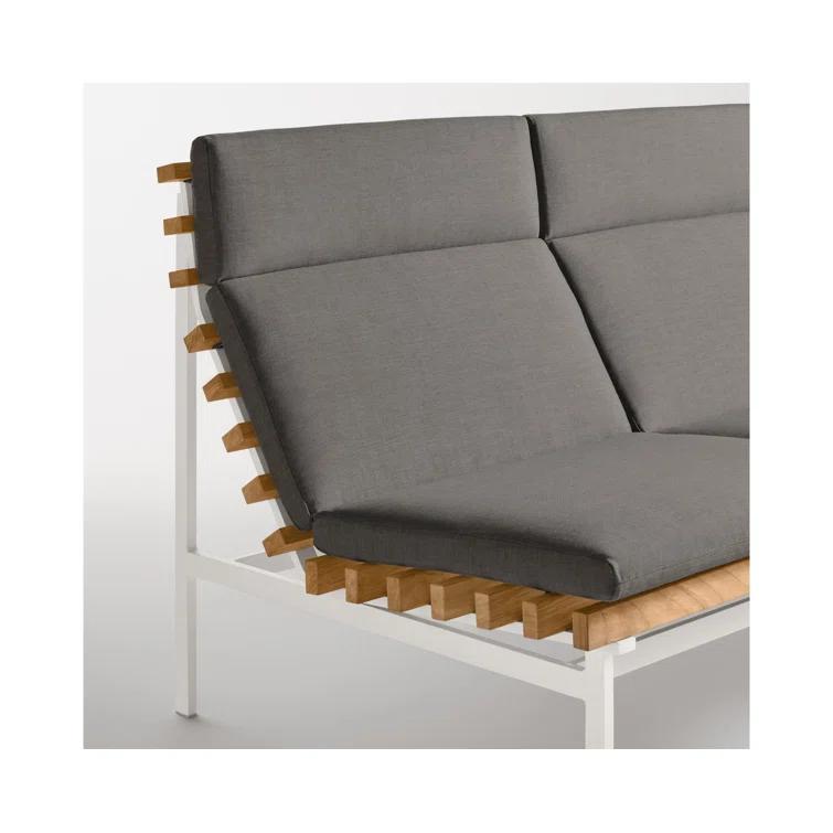 Perch 88'' Wide Powder Coated Aluminum Patio Sofa with Cushions