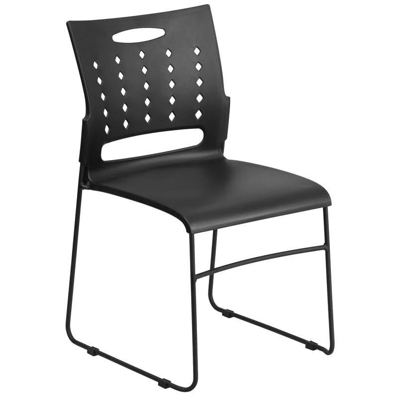 Flash Furniture Heidi 881 lb. Capacity Sled Base Stack Chair with Air-Vent Back (Set of 5)