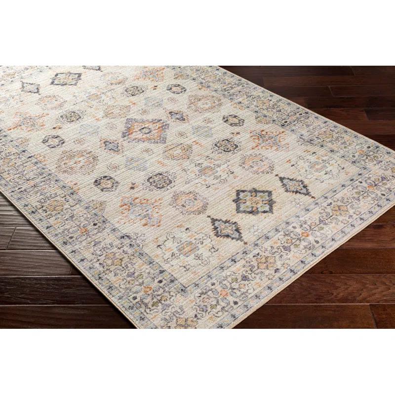 Joss & Main Emmie Oriental Beige/Olive/Denim/Charcoal/Sage Area Rug