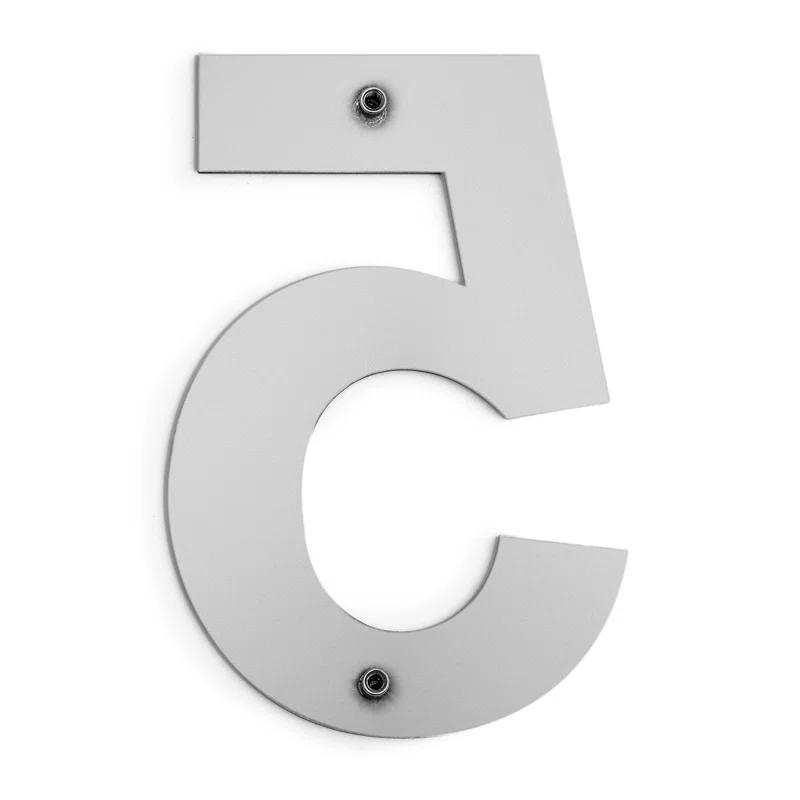 Barton Barton 6-Inch Floating Mount Steel House Number for Address Sign (Black)