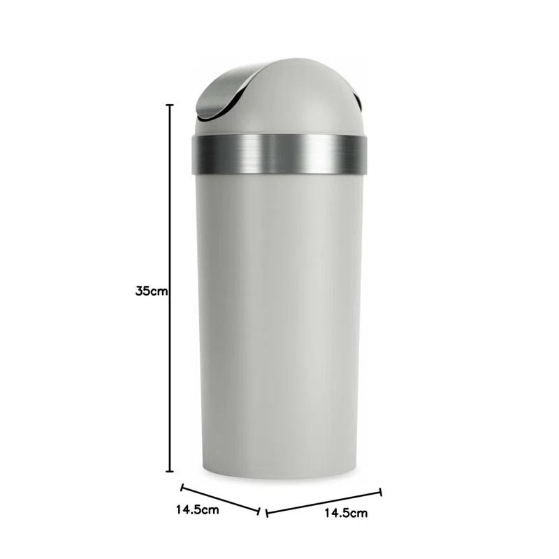 Umbra Venti Plastic Swing Top Trash Can - 16 Gallons