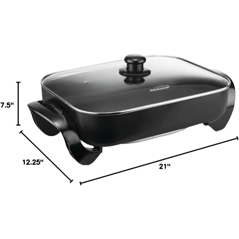 Brentwood Appliances Brentwood Appliances Non Stick Electric Skillet with Glass Lid