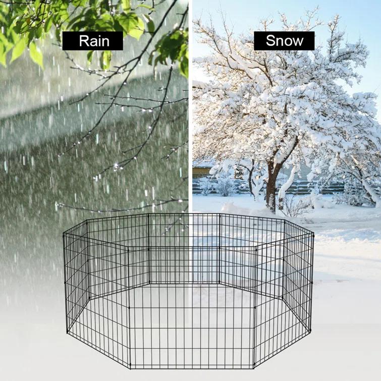 BestPet Puppy Pet Playpen 8 Panel Indoor Outdoor Metal Protable Folding Animal Exercise Dog Fence