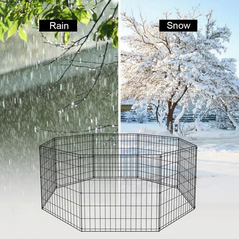 BestPet Puppy Pet Playpen 8 Panel Indoor Outdoor Metal Protable Folding Animal Exercise Dog Fence