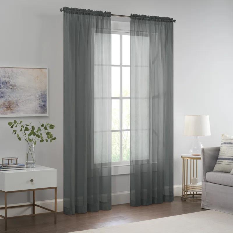 Eclipse Livia Sheer Voile Grommet Curtain Panel
