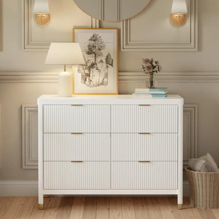 Brimsley Tambour 6 - Drawer Assembled Dresser