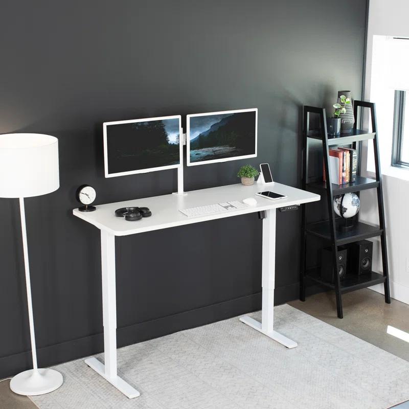 VIVO Single Motor Electric Desk with Push Button Memory Controller