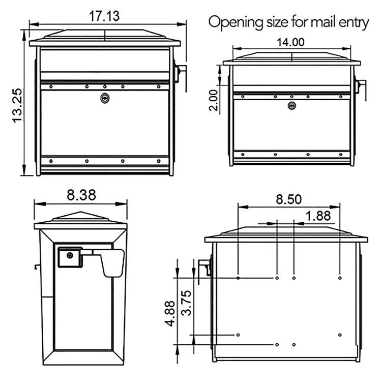 Architectural Mailboxes Mailsafe Locking Wall Mounted Mailbox
