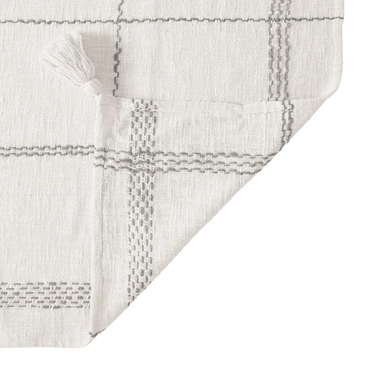 VCNY Piri Plaid Woven Slub Cotton Throw Blanket, 50" x 60"