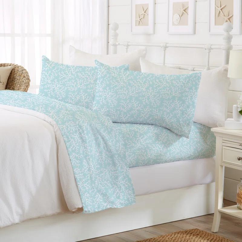 FreshFolds Ultra Soft Coastal Printed Microfiber Sheet Set