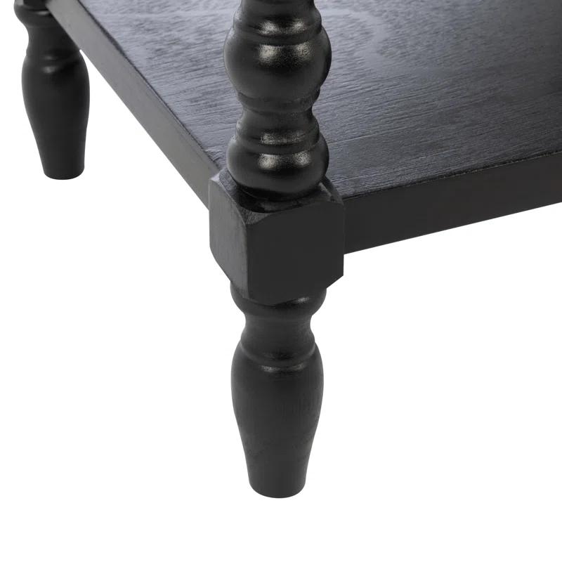 Dakota Fields Solid Wood Top End Table with Storage