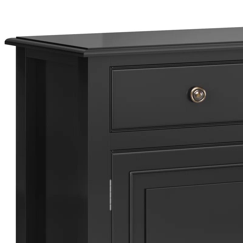 Simpli Home Connaught Solid Wood 2 - Door Accent Cabinet Entryway Storage Cabinet