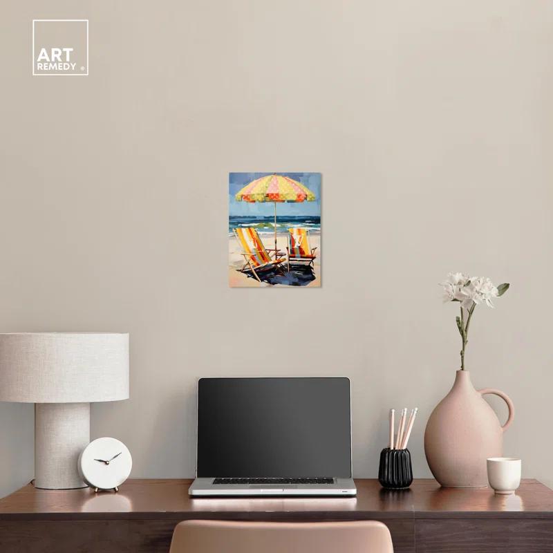 Art Remedy Glam Partners at the Beach Canvas Glam Coastal Wall Art by Art Remedy