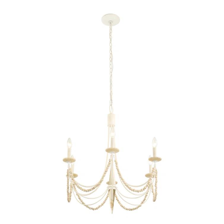 Varaluz Brentwood 6-Lt Chandelier - Country White