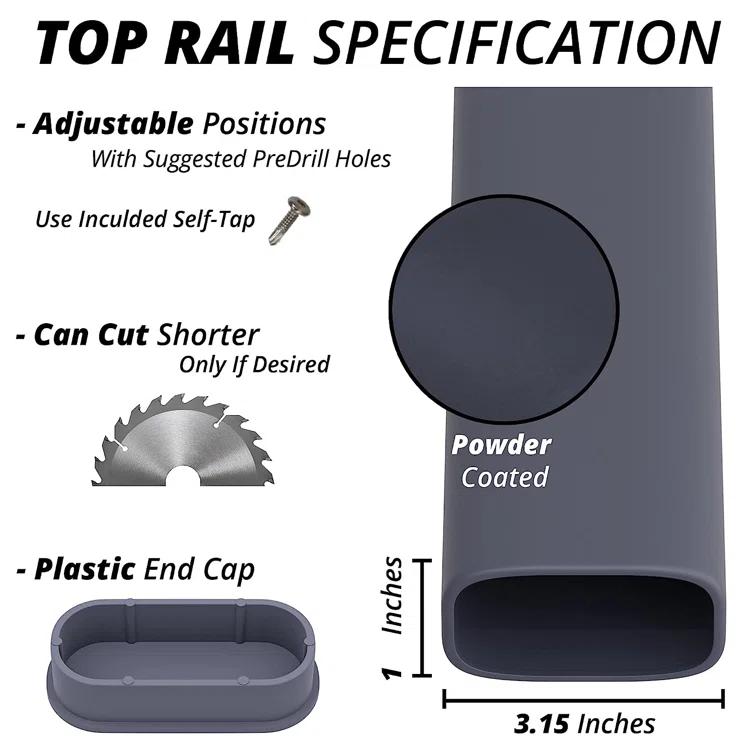 CR Home Black Metal Porch And Stair Railings