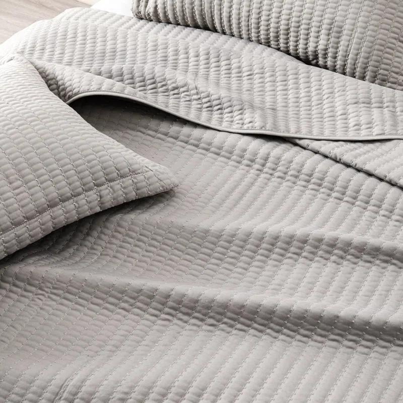 FreshFolds Modern & Contemporary Stripe Stitched Quilt Set with Shams