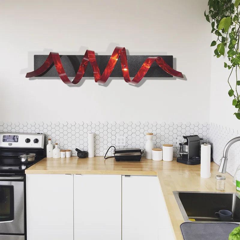 Orren Ellis Handmade Glam Abstract Wall Decor on Metal