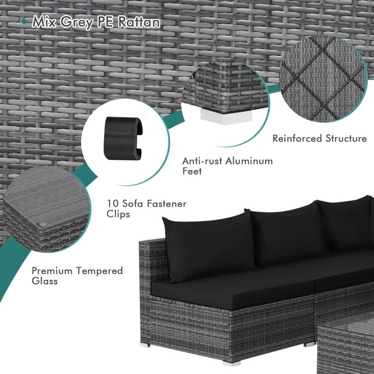 Costway 6 - Person Seating Group with Cushions & Reviews | Wayfair