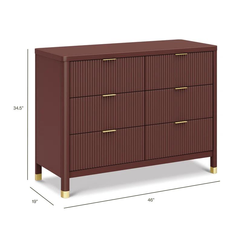 Brimsley Tambour 6 - Drawer Assembled Dresser