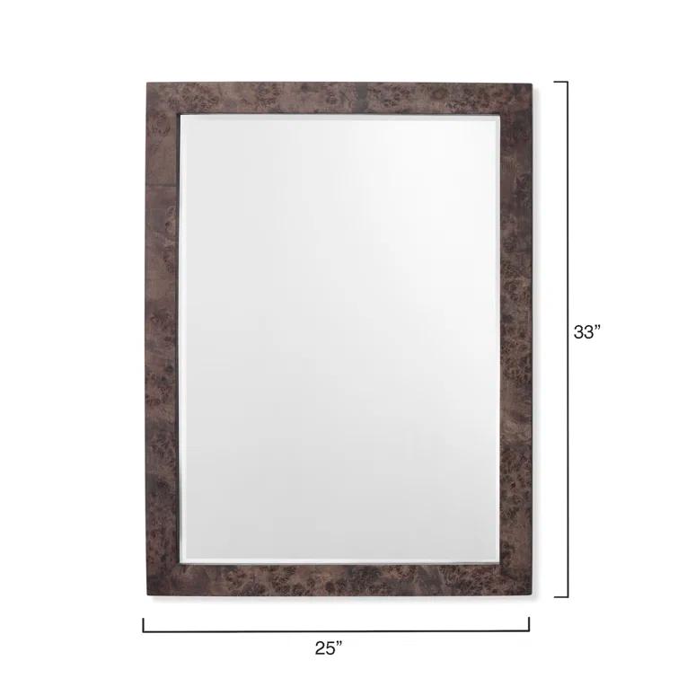 Ronan Burl Wood Mirror - Brown