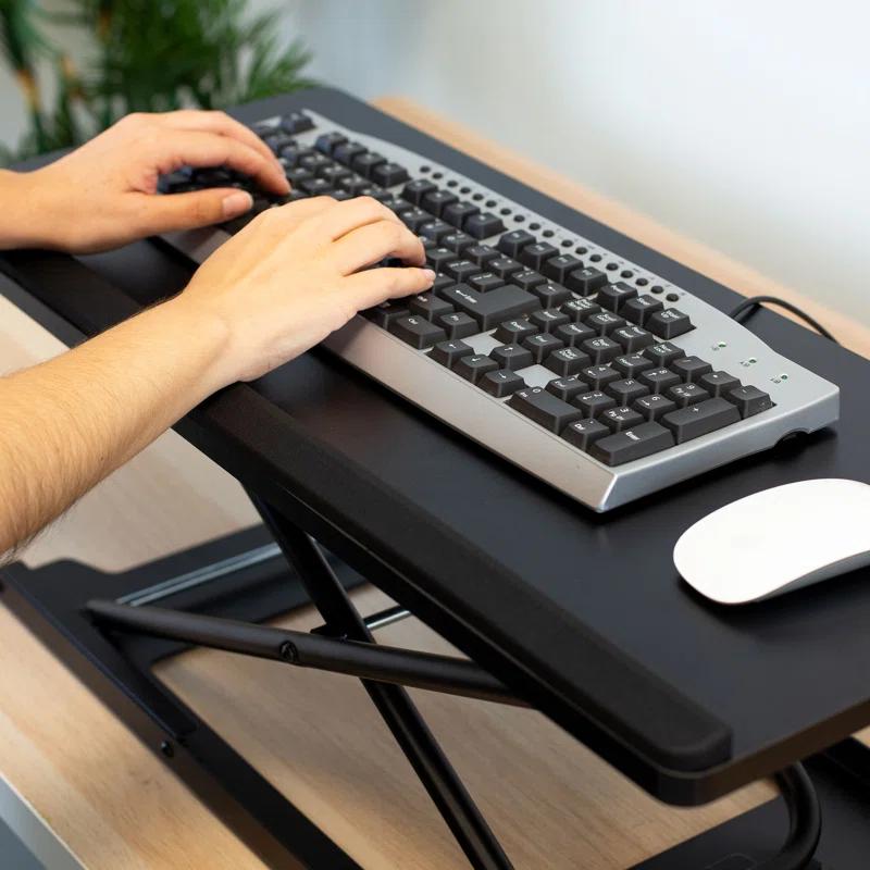 Mount-It! Height Adjustable Standing Keyboard Tray for Desktop, Sit Stand Key Board & Mouse Platform