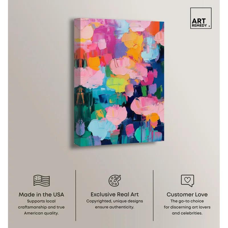Art Remedy Glide of Colors Canvas Modern Color Abstract by Art Remedy