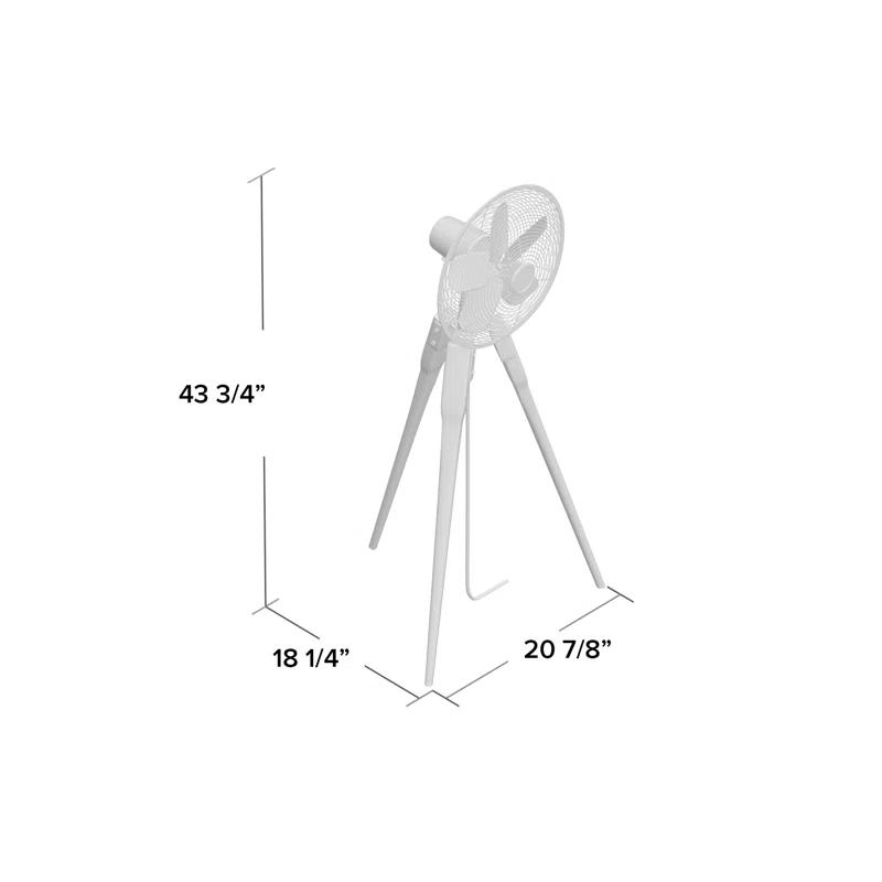 Arden Floor Fan, Satin Nickel