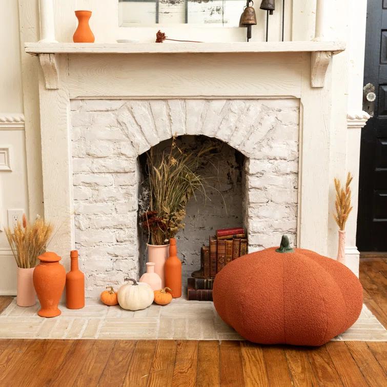 Kelsey 29.5" Wide Round Pouf Ottoman