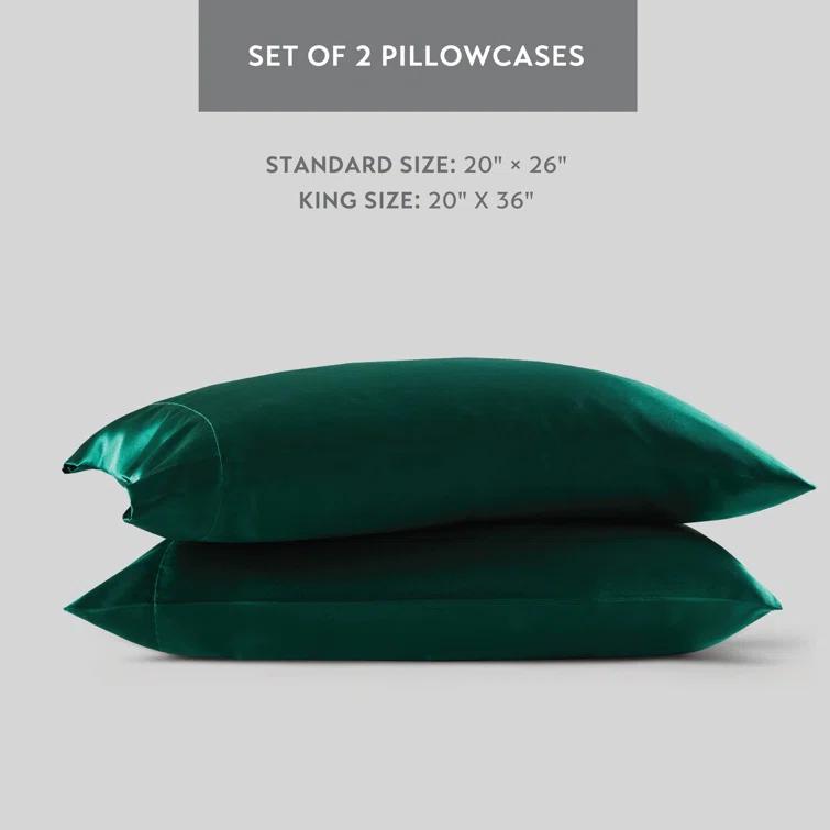 Madison Park Essentials Satin Luxury 2PC Pillowcases (Set of 2)