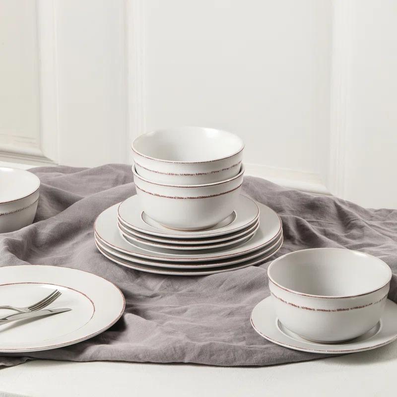 Earth & Clay Earth & Clay Hazel 24-Piece Dinnerware Set Stoneware (Set of 24)