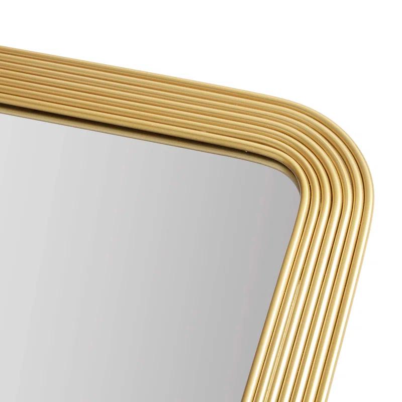 Aurelia Gold Fluted Rectangular Wall Mirror