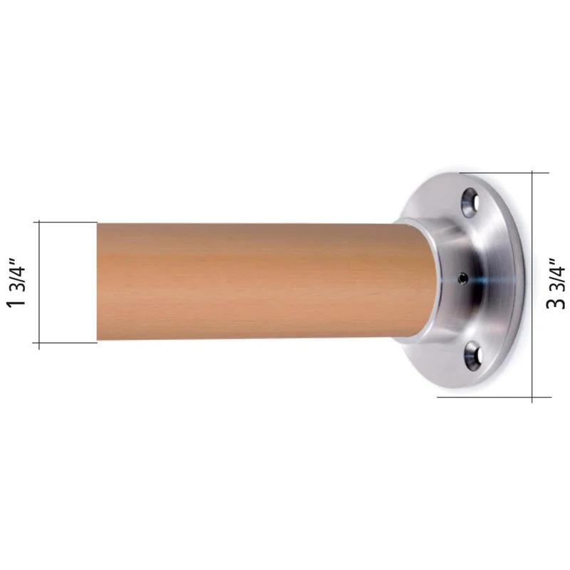 Indital 1.5" H x 4" W x 4" D Round Wall Flange/Anchor for Wooden Handrails