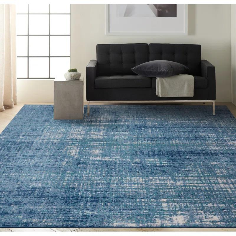 Calvin Klein Abstract Teal/Ivory/Blue Area Rug
