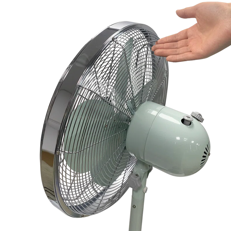 Good Housekeeping All-Metal 3-Speed 16" Oscillating Conference Room Pedestal Fan with Telescopic Height Adjustment (Multiple Finishes Available)