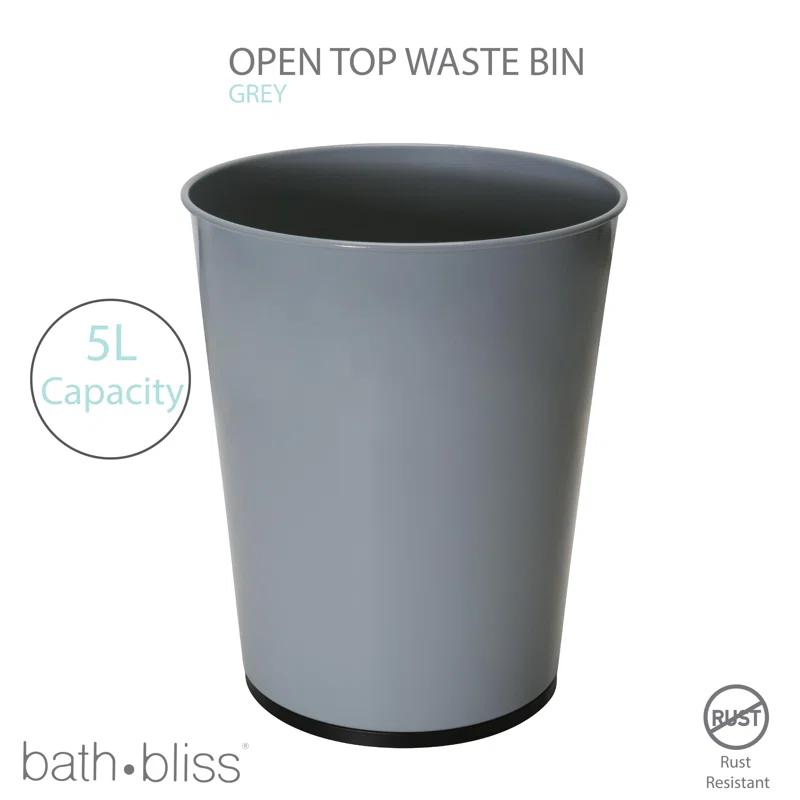 Bath Bliss Bath Bliss Metal Open Waste Basket - 1.32 Gallons