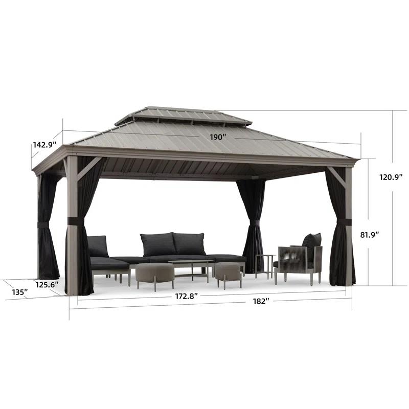 Purple Leaf Purple Leaf Aluminum Patio Gazebo