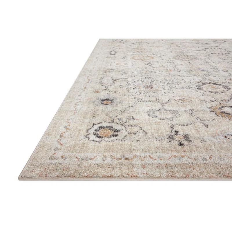 Loloi II Monroe Oriental Machine Woven Polyester Area Rug in Gray/Ivory