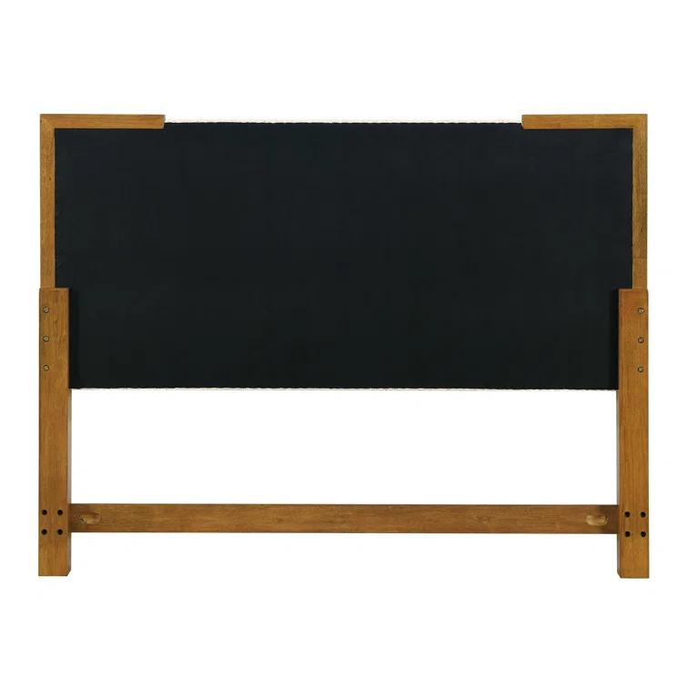 Scott Living Scott Living Heritage Upholstered Headboard with Cut Out Design - Honey