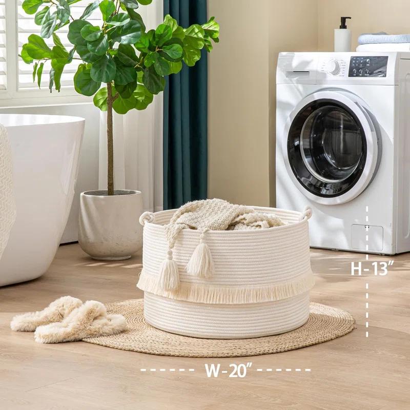 Beachcrest Home™ Fabric Laundry Basket
