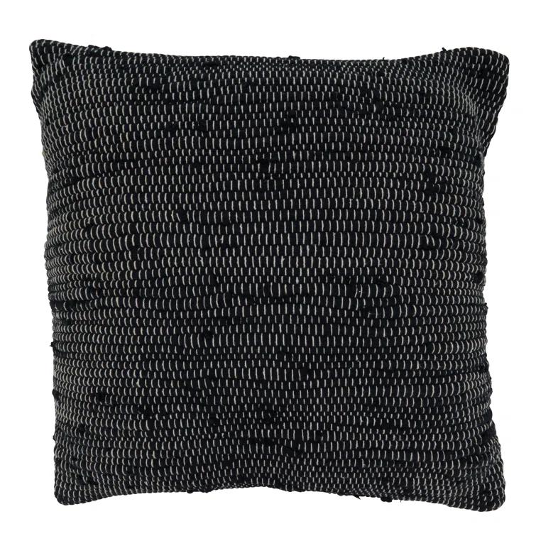 Saro Noir Chindi Collection Cotton Pillow Cover