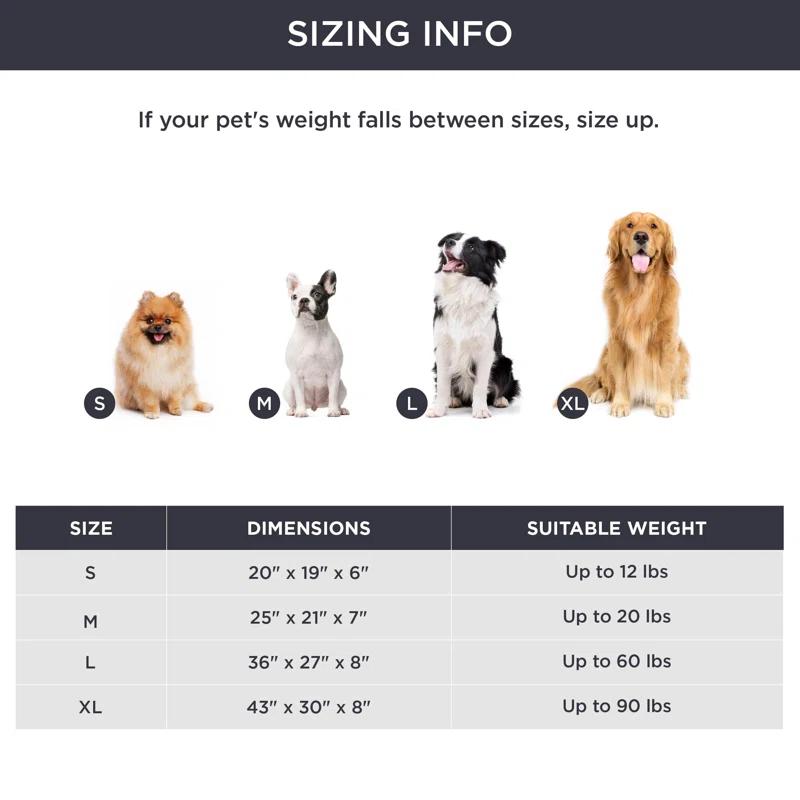 Dog Bed for Small Medium Dog 25x21x7inches Washable Pet Beds