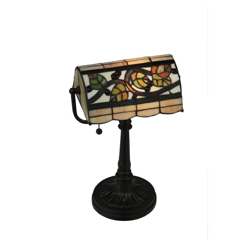 Meyda Lighting Meyda Tiffany & Stained Glass Metal Bankers Lamp